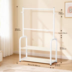 Kids Clothing Rack 2 Tier Baby Closet Toddler Dress up Racks White - Image 4
