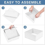 Criusia Drawer Organizer Clothes, 24 Pack Dresser Organizer Bins for Nursery Bedroom, Closet Organization and Storage Dividers for Clothing, Baby Clothes, Underwears, Socks (White) - Image 7