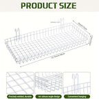 4 Pack Metal Grid Wall Baskets with Hooks, 15.75 x 6 x 2.36 Inch - Image 2