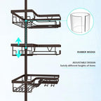 DAOYA Corner Shower Caddy Tension Pole Bronze Tension Rod Shower Organizer - Image 2