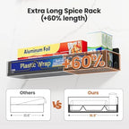 16.9 Inch Large Capacity Magnetic Spice Rack for Refrigerator Black, 5 Pack - Image 2