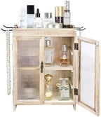 Ikee Design Wood Countertop Storage Cabinet with Magnetic Door & Shelves - Image 4