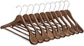 SONGMICS Wooden Suit Hangers 10 Pack, Extra-Wide Shoulder Clothes Hangers by SONGMICSbySONGMICSHOME