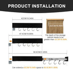 Pull Out Pot Racks, Pot and Pan Organizer with Hooks, Kitchen Pots and Pans Rack Pot Hanging Holder Under Cabinet, Aluminum Alloy Sliding Under Storage (Gray, 7 Hooks) - Image 5