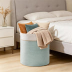 100L Extra Large Tall Cotton Rope Laundry Basket with Handles, Sage Green - Image 5
