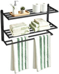 VOTZAAQ Black Towel Racks for Bathroom, Stainless Steel, 24 Inch by VOTZAAQ