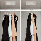 50 Pack Slim Plastic Clothes Hangers, Black - Image 6