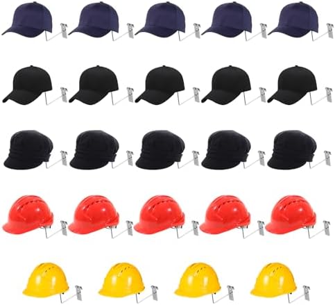 24Pcs Multiple Hooks for Gridwall Hat Display, Wire Grid Wall Hat Hooks, Hat Holder for Retail Cloth Wardrobe - Image 6