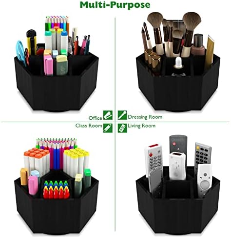Colored Pen Pencil Holder Organizer for Desk with 7 Compartments - Image 4