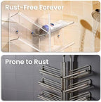 AITEE Acrylic Bathroom Organizer Caddy Shampoo Holder Combination Shelf - Image 4