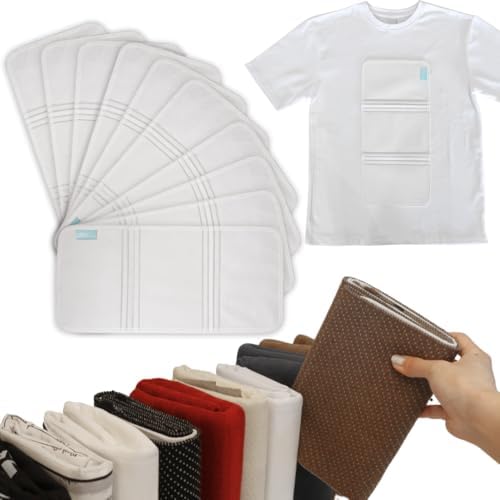 PLIIO 10-Pack Medium Filers, Foldable Clothes Organizer - Durable Tshirt Folder - Shirt Folding Organizer for Wardrobe Drawer by COCHIC