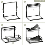 Under Sink Organizer and Storage, Slide Out Cabinet Organizer, Pull Out Sink Shelf for Kitchen Bathroom Laundry, 2 Pack Black - Image 7