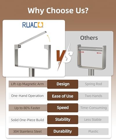 RUACQ Toilet Paper Holder Stand with Weighted Base, Brushed Nickel, 1 Pack - Image 4