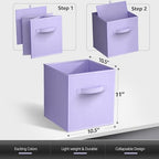 Sorbus Fabric Storage Cubes, 12 Pack (11 Inch, Pastel Multi-Color 3) - Image 2