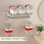 15 Inch Bathroom Towel Rack Towel Shelf with Double Towel Bars Lavatory Wall Mount Holder with Hooks Stainless Steel Hotel Bath Rack - Image 6