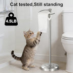 Brushed Nickel Toilet Paper Holder Free Standing，Stainless Steel - Image 3