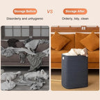 OIAHOMY Laundry Hamper Laundry Basket Cotton Rope Storage Baskets Blue - Image 6