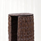 PINXIURY Water Hyacinth Paper Roll Holder, Wicker Toilet Paper Holder Stand for Bathroom, Toilet Roll Holder Stand for Bathroom and Under Sink, 3 Rolls of Toilet Paper Storage, Coffee - Image 4