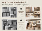 Homsorout Small Closet Storage Bins - Closet Shelf Organizer with Open Window, 6 Pack, Beige - Image 6