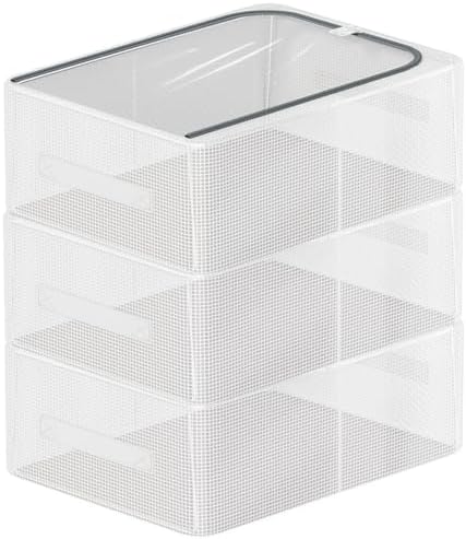 3 Pack Clear Shoe Closet Organizer for Boots Sneaker, 15.8" x 11.8" x 6" by COAINNER