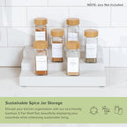 KitchenEdge 3-Tier Expandable Spice Rack Organizer, White - Image 4