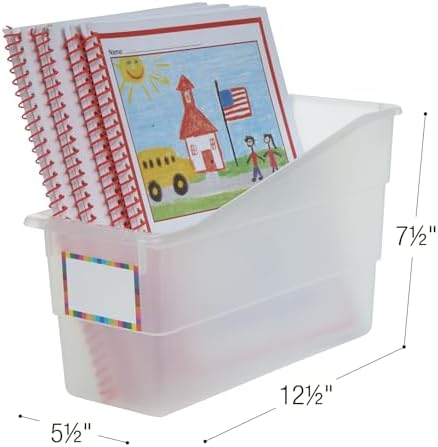 Really Good Stuff Durable Book & Binder Holders - 6 Pack - Clear - Image 3