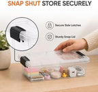 Superio Storage Bins with Lids- Clear Boxes for Organizing, Stackable Plastic Containers- BPA Free, Non-Toxic, Odor Free, Organizer for Home, Office, Dorm (8 Pack, 2.5 Quart) - Image 6