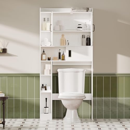 ChooChoo Over The Toilet Storage Cabinet with Sliding Door - Image 4