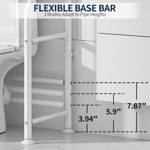 Livilord 3-Tier Over Toilet Storage, Anti-Wobble, White - Image 4
