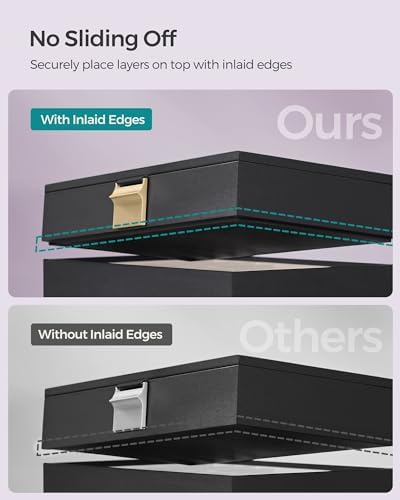 SONGMICS Stackable Jewelry Trays, 4-Tier Jewelry Box, with Glass Lid - Image 4