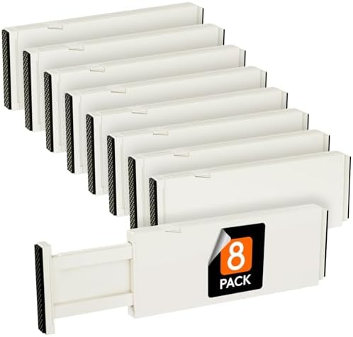 Lifewit 4" High Upgrade Drawer Divider, Adjustable Drawer Organizer Clothes by Lifewit