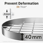 KES 34 Inch Heavy Duty Chrome Hanging Pot Rack Ceiling Mount, Oval Pot and Pan Hanging Rack, Pan Hanger for Kitchen Storage Organizer with 20 S Hooks (For 16" and 24" Ceiling Joist), KUR221S85-CH - Image 4
