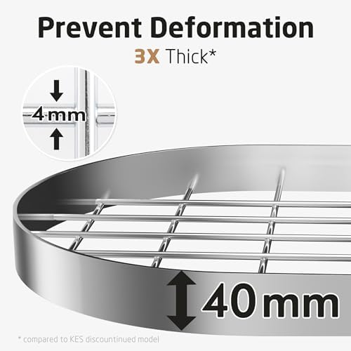 KES 34 Inch Heavy Duty Chrome Hanging Pot Rack Ceiling Mount, Oval Pot and Pan Hanging Rack, Pan Hanger for Kitchen Storage Organizer with 20 S Hooks (For 16" and 24" Ceiling Joist), KUR221S85-CH - Image 4