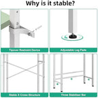 Kalrin Over-The-Toilet Storage Rack, 4-Tier Bathroom Organizer Shelf Over Toilet with Adjustable Shelf and Basket, Freestanding Space Saver Bathroom Shelves Above Toilet for Room (Avocado Green) - Image 5