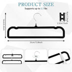 40 Pcs Velvet Pants Hangers with 40 Hooks Non Slip Black Velvet Hangers Slim Clothes Hanger Strong Space Saving Flocked Hanger for Closet Shorts Pants Bra Shirts - Image 2
