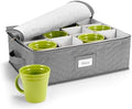 Sorbus Mug Storage, Fits 12 Mugs, with Handles, with Dividers (Gray) by Sorbus