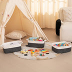 OIAHOMY 3-Pack Storage Baskets for Organizing Woven Small Basket Black - Image 5