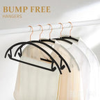 MIZGI Plastic Hangers 50 Pack, Patented Rounded Shoulder Sweater Hangers - Image 2