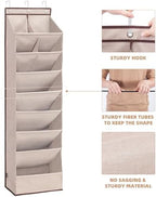 STORAGE MANIAC Over the Door Shoe Organizer Heavy-Duty Large Deep Pocket Hanging Shoe Organizer Shoe Rack Door Closet Shoe Organizer for Wall, Dorm & Narrow Door Storage Shoe Holder Oat Beige, 2 Pack - Image 6