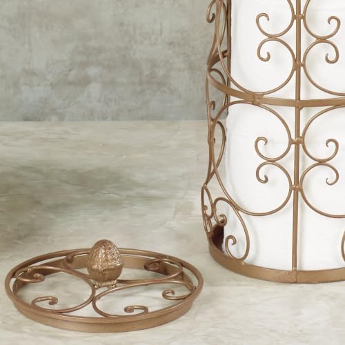 Aldabella Toilet Paper Storage Floor Stand, Satin Gold Powder Coat - Image 4
