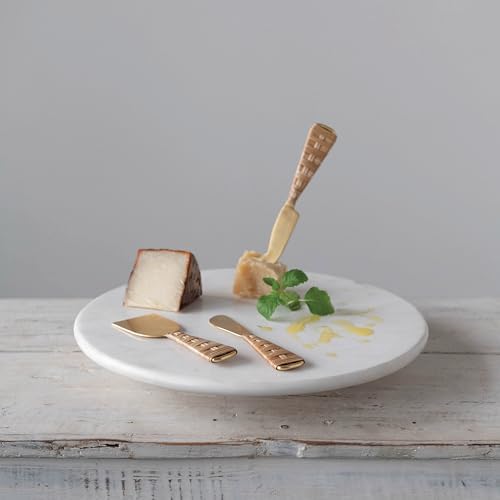 Creative Co-Op Marble Lazy Susan, White - Image 3