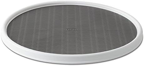 Copco Non-Skid Pantry Cabinet Lazy Susan Turntables, 18-Inch and 12-Inch, White/Gray - Image 2