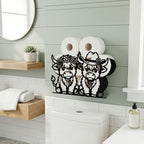 Highland Cow Toilet Paper Holder Wall Mount/Stand for Extra 8 Rolls - Image 6