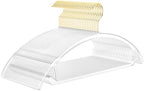 MIZGI Clear Hangers 50 Pack, Patented Rounded Shoulder Acrylic Hangers by MIZGI