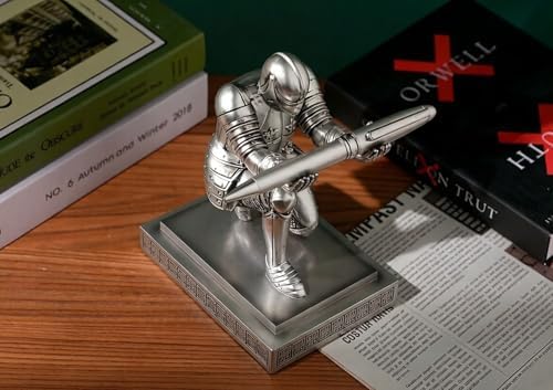 Knight Pen Holder Pen Stand Desk Organizer and Accessories Silver - Image 6