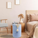 XUANGUO Cotton Rope Laundry Basket Hamper for Clothes, large light blue - Image 5