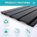 NeatiEase Slatwall Panel Wall Storage Systems, 4 x 4ft Slat Wall Paneling Garage Wall Organizer, Heavy Duty Wall Mounted PVC Wall Rack (Black) - Image 5