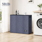 SOLEDI 180L 3-Section Laundry Hamper with Lid, Extra Large Dirty Clothes Basket with Sturdy Handles for Laundry Room & Bedroom - Durable Organizer for Sorting Laundry - Image 5