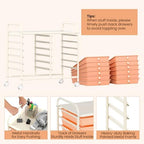 COSTWAY 12-Drawer Rolling Storage Cart, Utility Storage Organizer Cart - Image 6