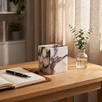 Natural Calacatta Viola Marble Makeup Brush Holder, Pen Holder - Image 2
